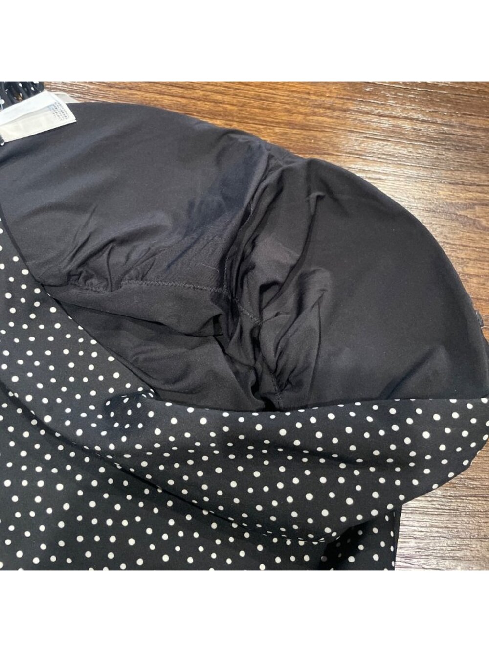 NWT J.Crew Gemma Bandeau One-Piece Swimsuit Sz 12 Black Polka Dot Classic Sculpt - Picture 6 of 14